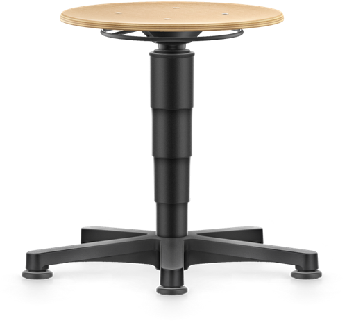 Bimos - Allround kruk met glijders, wood, zithoogte 450-650 mm