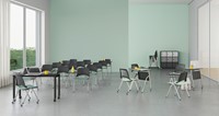 Stoel Emi - plastic/metaal - 56x62 cm Zwart / verchroomd-3