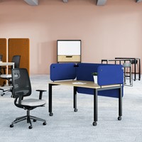 Stoel Oscar 2 - stof/metaal - 56x51 cm Bamboe / verchroomd-3