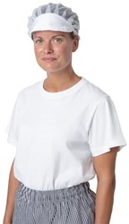 Whites nylon haarnet met klep wit