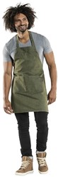 Chaud Devant Bib Schort Basis Groen Denim B70-L75 cm