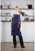 Southside Cotton canvas halterschort marineblauw