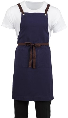 Southside Cotton canvas halterschort marineblauw-2