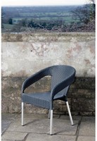 Bolero polyrotan indoor/outdoor stoelen houtskool (4 stuks)-3