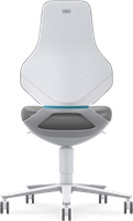 Bimos Cleanroom Texon 2 met wielen, kunstleer Magic ESD, grijs-3