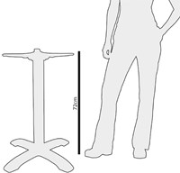 Bolero ronde gietijzeren tafelpoot 72(H)cm-2