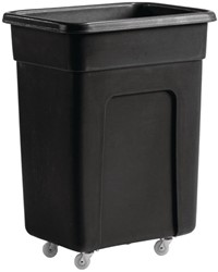 Zwarte polyethyleen trolley klein 79,5(H) x 66(B) x 45,5(D)cm