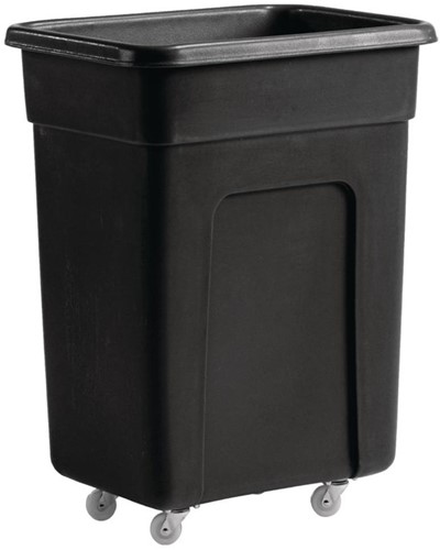 Zwarte polyethyleen trolley klein 79,5(H) x 66(B) x 45,5(D)cm