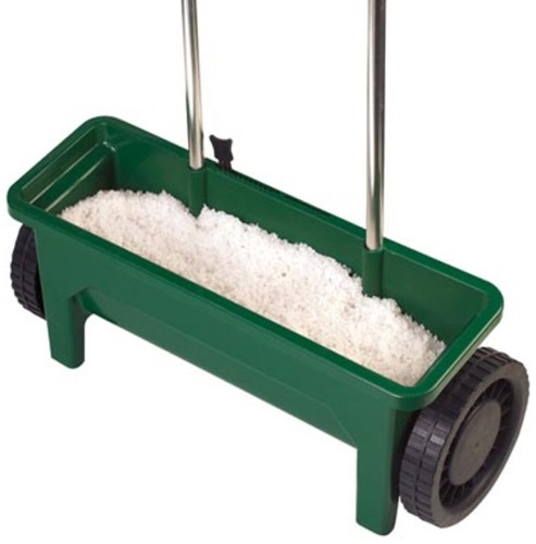 Strooiwagen, instelbare dosering, strooimateriaal 0-8 mm, 12 liter, groen-2