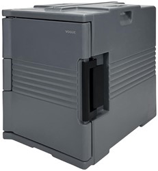 Vogue Thermo-Box 600 Voorlader Box Zwart Voor GN Bak Afmeting - 465X610x630mm