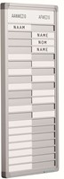 Presentiebord Softline profiel 16mm, graveer, 30 pos. NL, Afmeting: 24x75 cm
