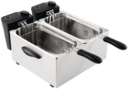 Caterlite elektrische tafelmodel friteuse voor licht gebruik 2x2kW