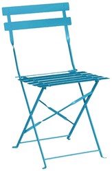 Bolero stalen opklapbare stoelen turquoise (2 stuks)