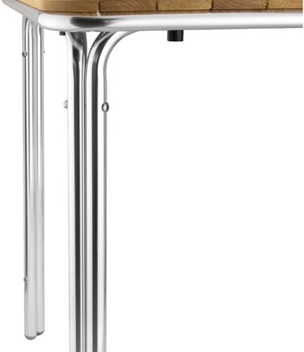 Bolero vierkante essen en aluminium tafel 70cm-3