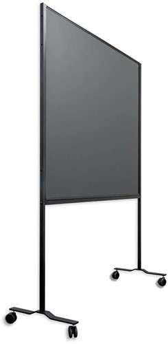 Smit Visual - Verrijdbaar Work Board, emailstaal krijt grijs, Afmeting: 120x150 cm