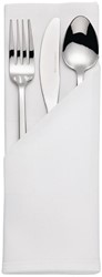 Mitre Luxury Satin Band servetten katoen wit (10 stuks)