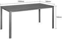 Bolero Valletta Grijs Gelat Oosterse tafel 1560mm-2