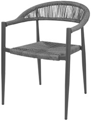 Bolero Eden PE gevlochten rattan outdoor armstoelen antraciet (4stuks)