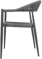 Bolero Eden PE gevlochten rattan outdoor armstoelen antraciet (4stuks)-2