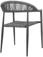 Bolero Eden PE gevlochten rattan outdoor armstoelen antraciet (4stuks)-3