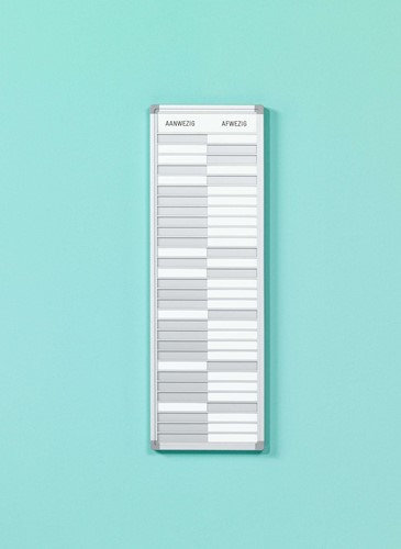 Presentiebord Softline profiel 16mm, graveer, 30 pos. NL, Afmeting: 24x75 cm-2