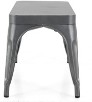 Bolero Bistro Metalen Bank Donkergrijs 1000mm (2 stuks)-3
