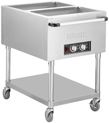Buffalo Mobiele bain marie wagen 2x 1/1GN