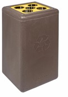 Circulaire Bekerbak Brickbin gerecycled koffiedik cups 65 LTR Bruin/Geel