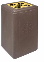 Circulaire Bekerbak Brickbin gerecycled koffiedik cups 65 LTR Bruin/Geel