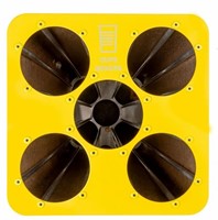 Circulaire Bekerbak Brickbin gerecycled koffiedik cups 65 LTR Bruin/Geel-3