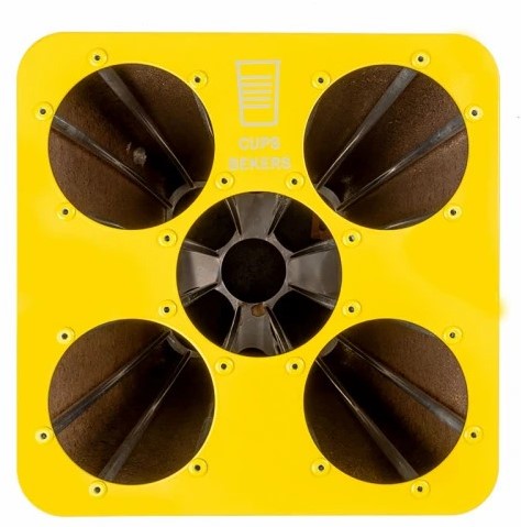 Circulaire Bekerbak Brickbin gerecycled koffiedik cups 65 LTR Bruin/Geel-3