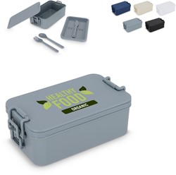 Dubbellaagse Lunchbox met Bestek