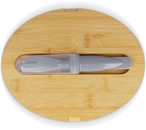 Lunchbox R-PP & bamboe met bestek - 1L - Grijs-2