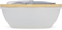 Lunchbox R-PP & bamboe met bestek - 1L - Grijs-3