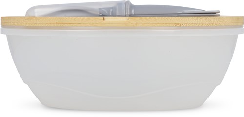 Lunchbox R-PP & bamboe met bestek - 1L - Grijs-3