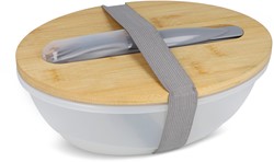 Lunchbox R-PP & bamboe met bestek - 1L - Grijs