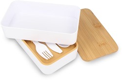 Lunchbox Bento R-PP & Bamboe - Wit