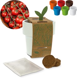 Hot-but-cool beker met kerstomaten zaadjes
