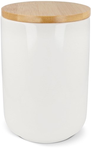Bus keramiek & bamboe 900ml - Wit