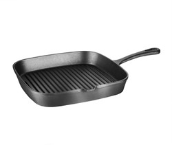 Vogue vierkante gietijzeren inductie grillpan 24,1cm