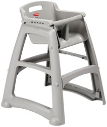Rubbermaid stevige kinderstoel grijs