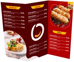 Zigzagvouw menu's