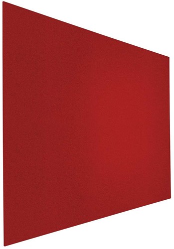 Prikbord bulletin, Float, frameloos, rood, 120x200 cm