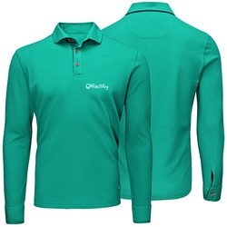 Basic polo met lange mouwen