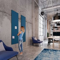 Prikbord bulletin, Float, frameloos, rood, 120x200 cm-3