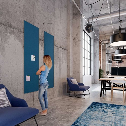 Prikbord bulletin, Float, frameloos, grijs, 120x200 cm-3