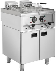 Buffalo 600 Serie Vrijstaande Elektrische Friteuse Met Dubbele Tank 2X 8Ltr