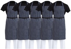 Whites Butchers gestreepte koksbuis blauw/wit (5 stuks)