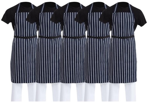 Whites Butchers gestreepte koksbuis blauw/wit (5 stuks)