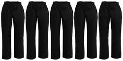 Whites Vegas Chef Broeken Polykatoen Zwart M (5 stuks)